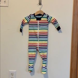 Primary zip footie, 6-9 months